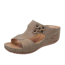Load image into Gallery viewer, Women's Hollow Open Toe Fish Mouth Wedge Slippers - Libiyi