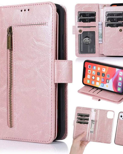 Detachable Flip Folio Zipper Purse Phone Case for iPhone 11 Series - Libiyi