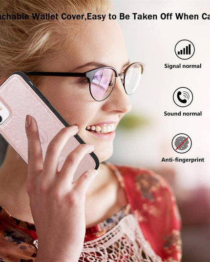 Detachable Flip Folio Zipper Purse Phone Case for iPhone 13 Series - Libiyi