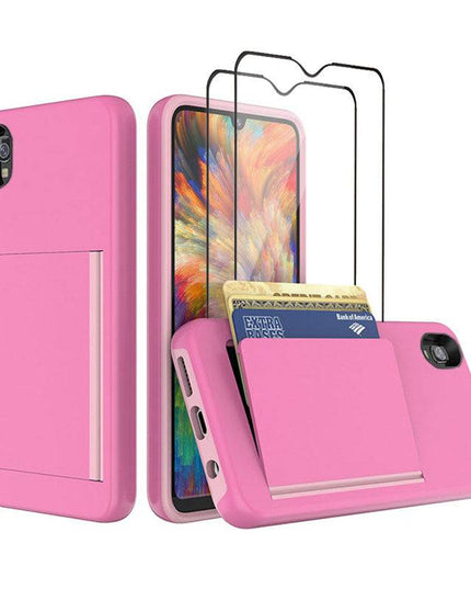 Armor Protective Card Holder Case for Samsung A10e With 2-PACK Screen Protectors - Libiyi
