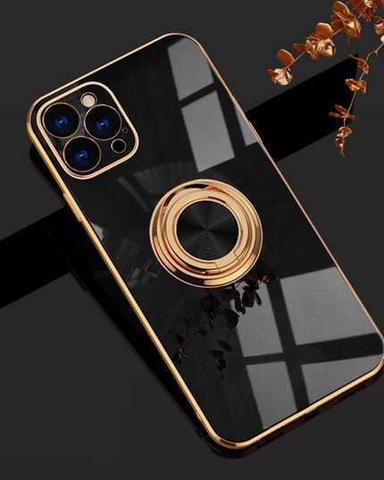 Shiny Plating Built-in Finger Ring Case For iPhone 12 Series - Libiyi
