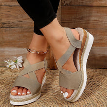 Load image into Gallery viewer, Libiyi Summer Flat Wedge Heel Fish Mouth Casual Women&#39;s Sandals - Libiyi