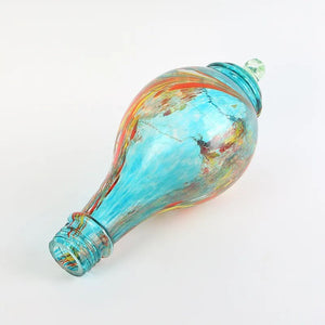 Hand Blown Glass Hummingbird Feeder - 25 Ounces - Libiyi