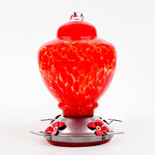 Load image into Gallery viewer, Hand Blown Glass Hummingbird Feeder  - 38 Ounces - Libiyi