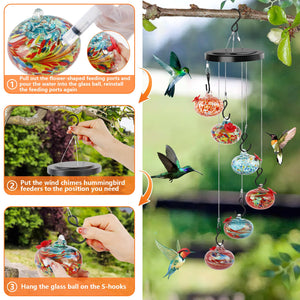 Shirem  Wind Chime Hummingbird Feeder - Libiyi