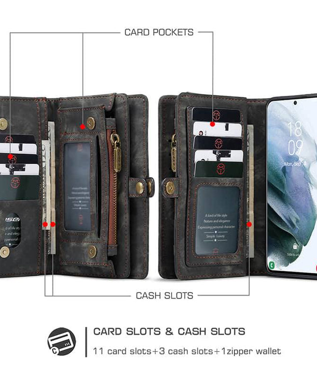 Multifunctional Wallet PU Leather Case for Galaxy - Libiyi