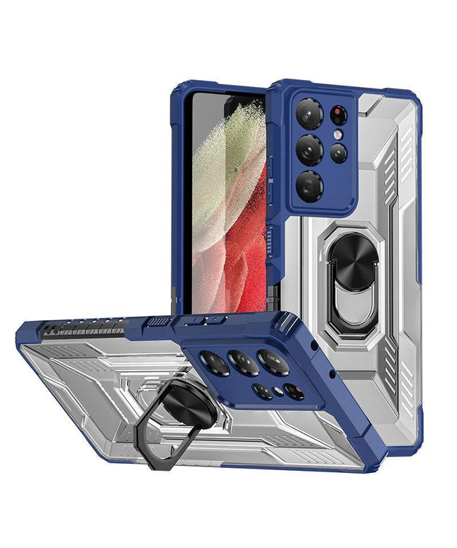 Magnetic Metal Finger Ring Holder Armor Case For Samsung S21 ULTRA 5G - Libiyi