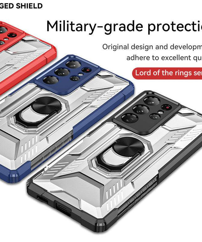 Magnetic Metal Finger Ring Holder Armor Case For Samsung - Libiyi