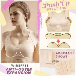 Seamless Front Buckle Support Bra - Libiyi