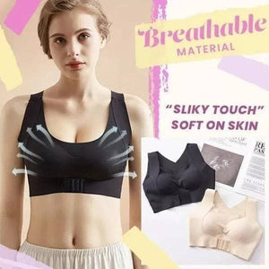 Seamless Front Buckle Support Bra - Libiyi