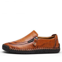 Load image into Gallery viewer, Libiyi Men Hand Stitching Zipper Slip-ons Leather Shoes - Libiyi